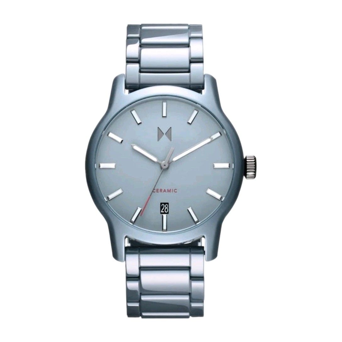 Mvmt Mens Classic Ii Blue Stainless Steel Bracelet Watch 44mm